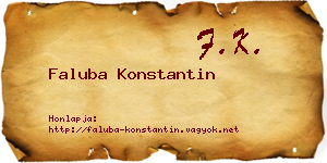 Faluba Konstantin névjegykártya